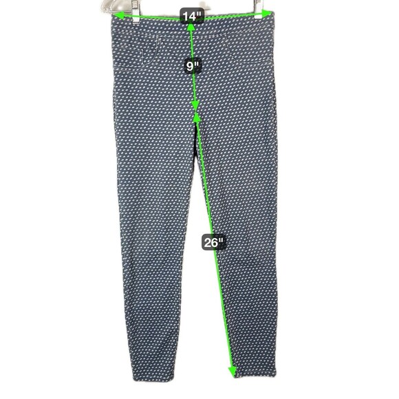 Spanx Women Medium Jean-ish Polka Dot Ankle Legging Jegging Stretch Pull On Blue - Picture 4 of 11